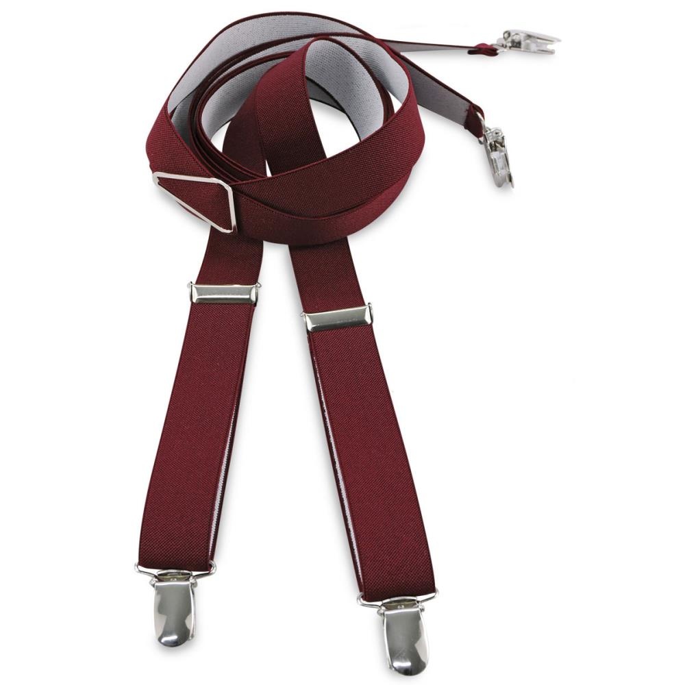 bretels bordeauxrood smal - 1