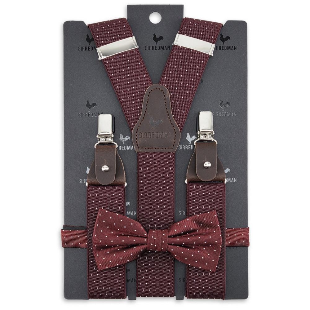bretels combi pack Mayfair Dots Burgundy - 1