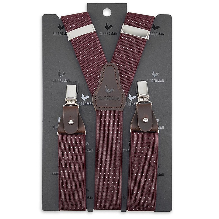 bretels Mayfair Dots Burgundy