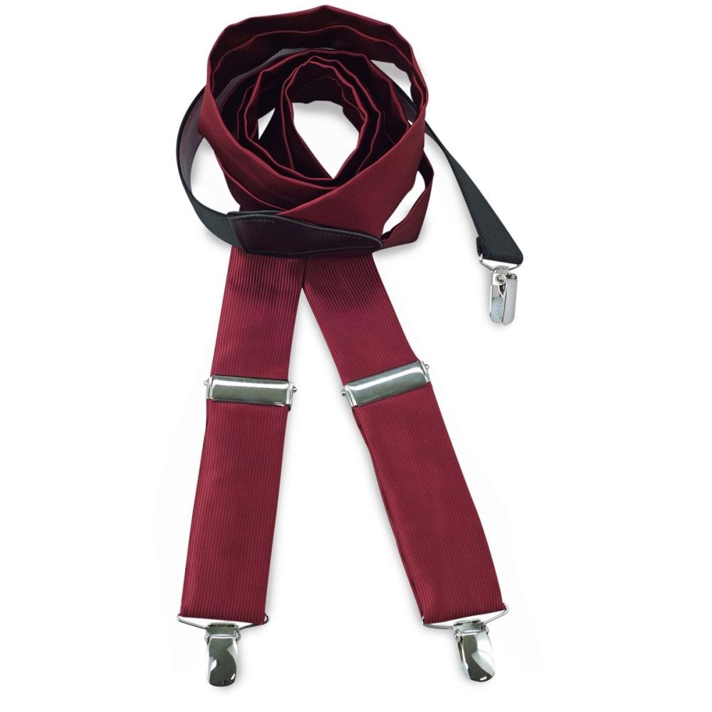 bretels polyester stof bordeauxrood - 1