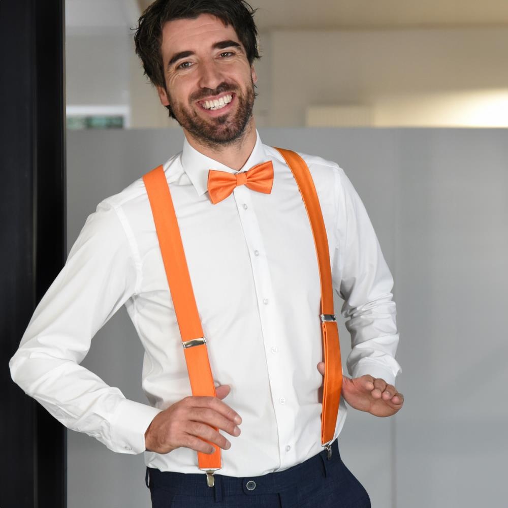 bretels polyester stof oranje repp - 2