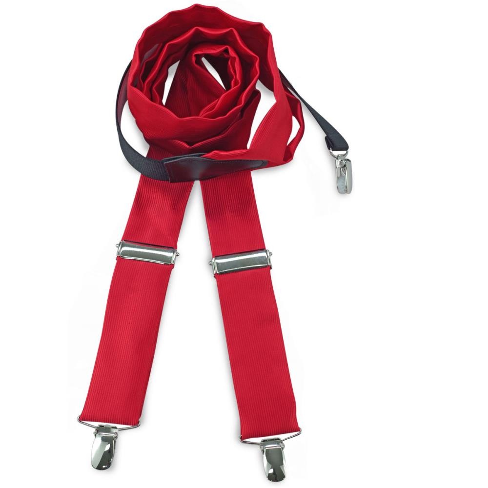 bretels polyester stof rood repp - 1