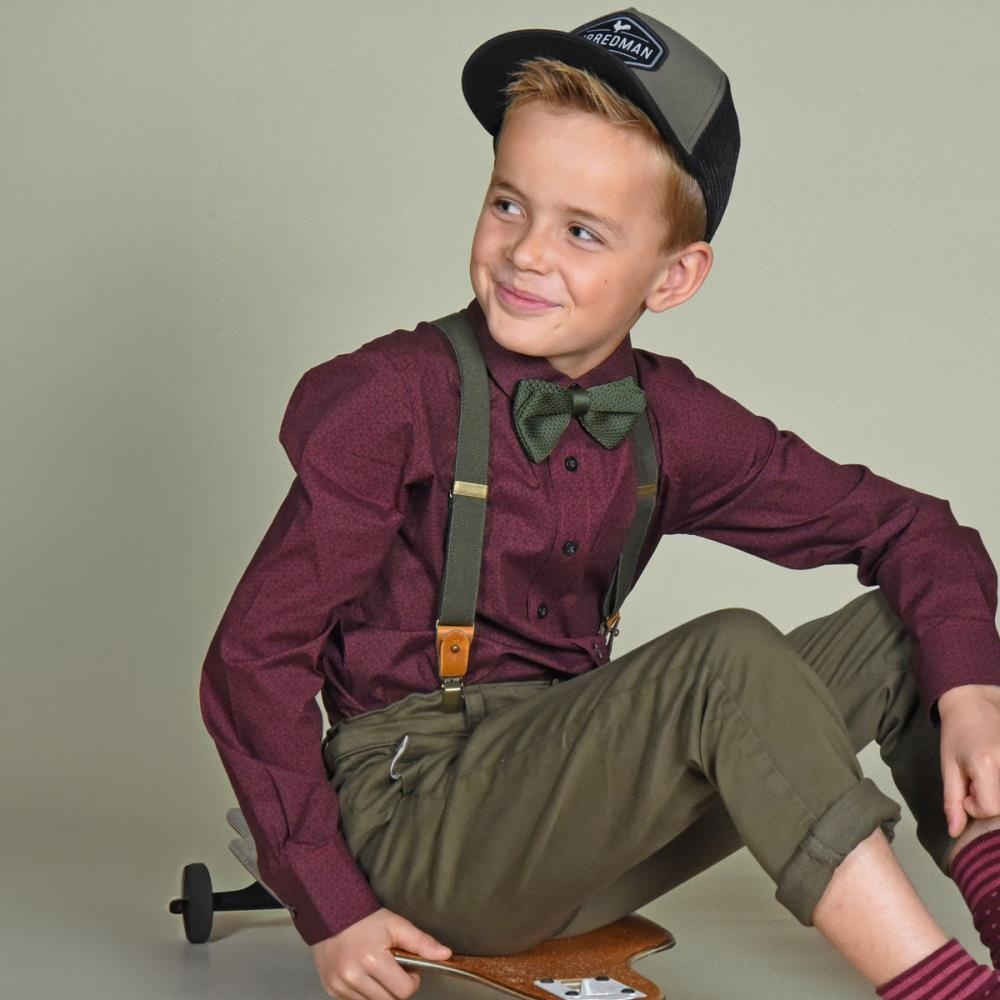 gebreide kinderstrik forest groen - 1