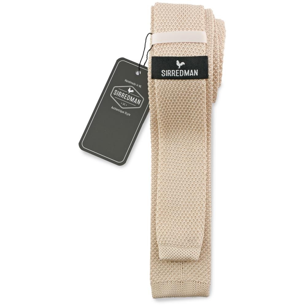 gebreide stropdas champagne - 2