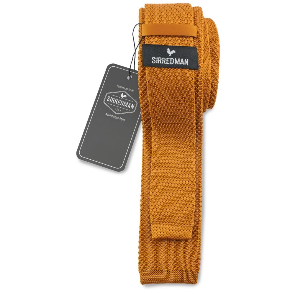 gebreide stropdas cognac - 3