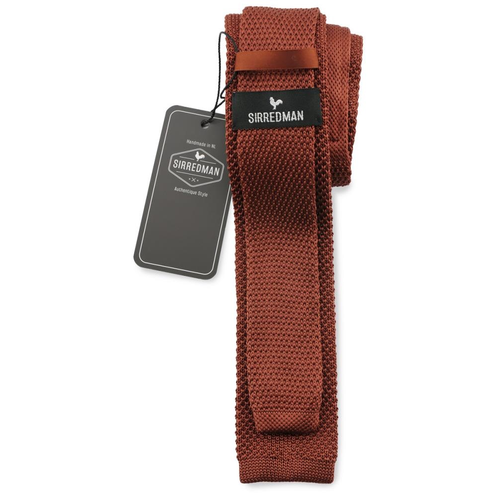 gebreide stropdas roestbruin - 3