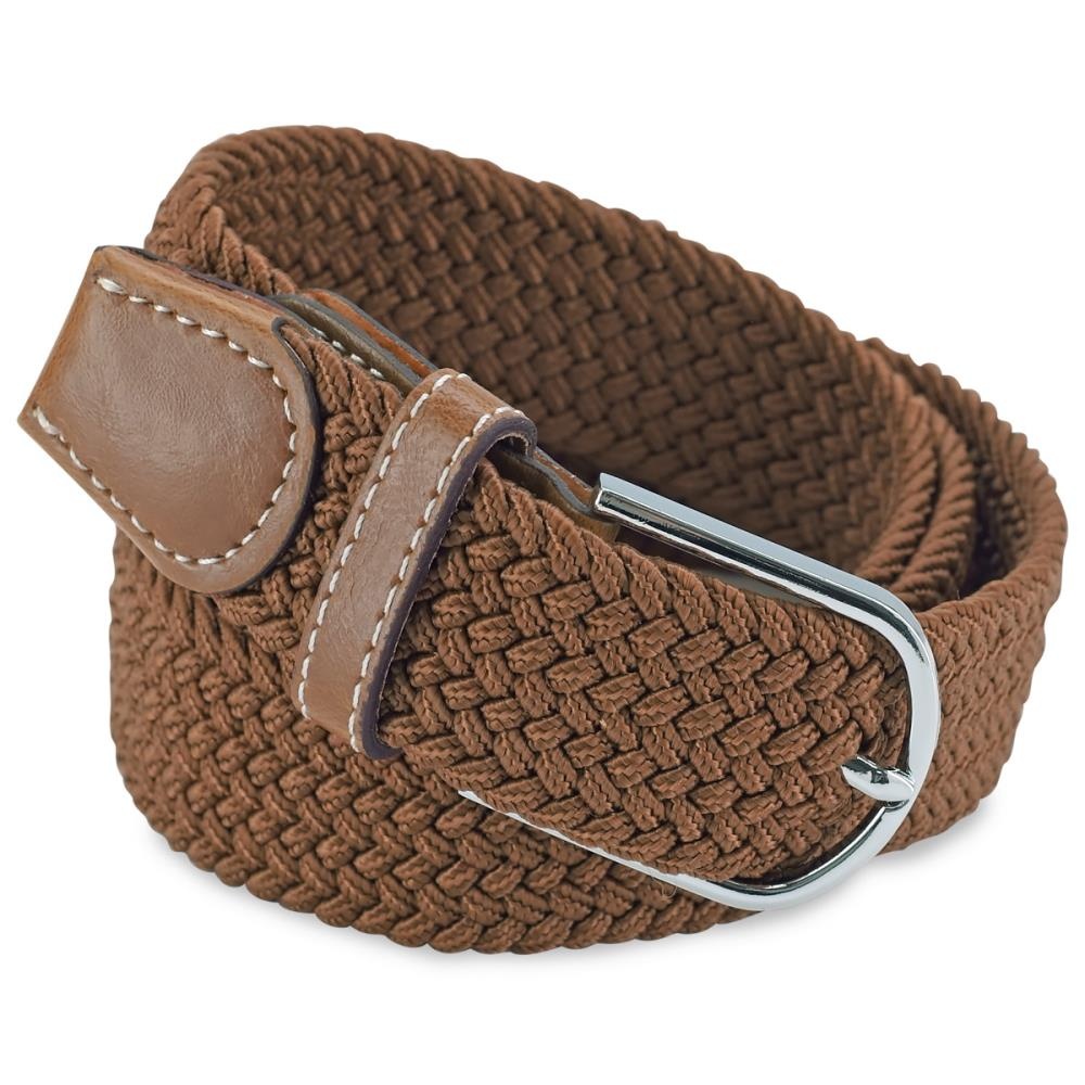 Gevlochten riem bruin - 1