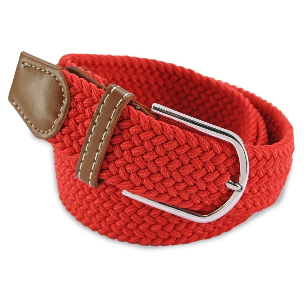gevlochten riem vermiljoen rood - 1