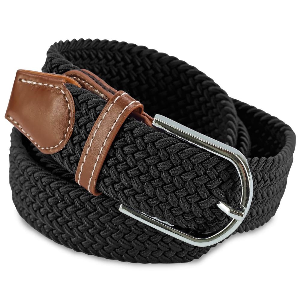 gevlochten riem zwart - 1
