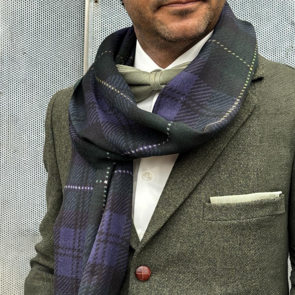 herensjaal Windsor Blue-Green - 1