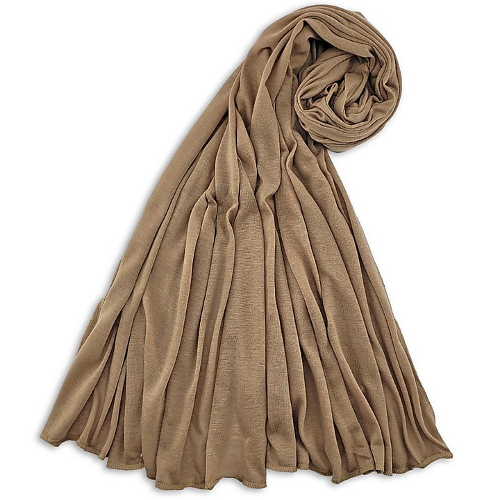 hoofddoek polyester jersey uni beige