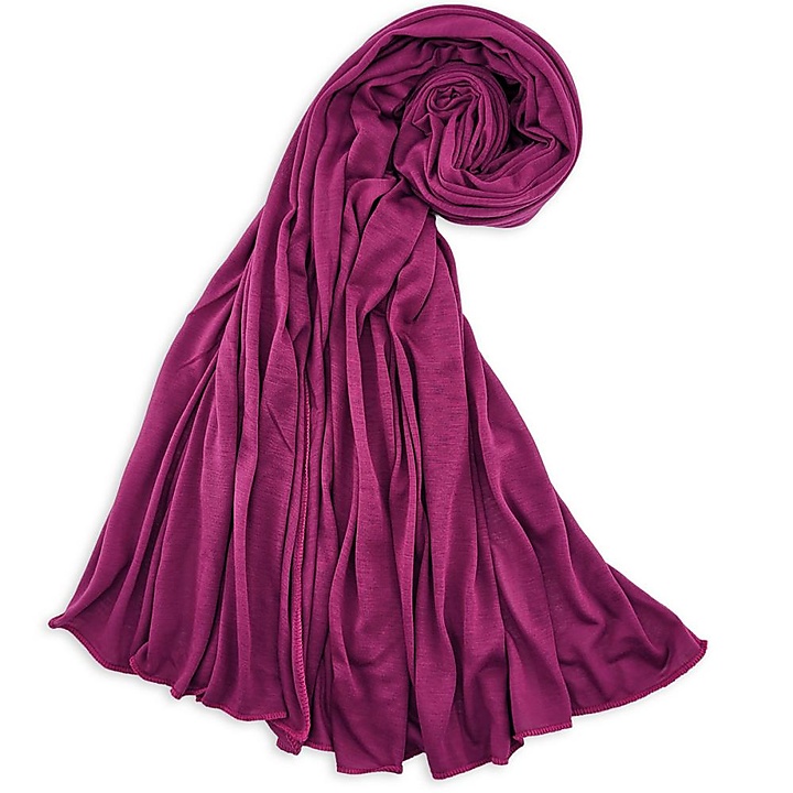 hoofddoek polyester jersey uni fuchsia