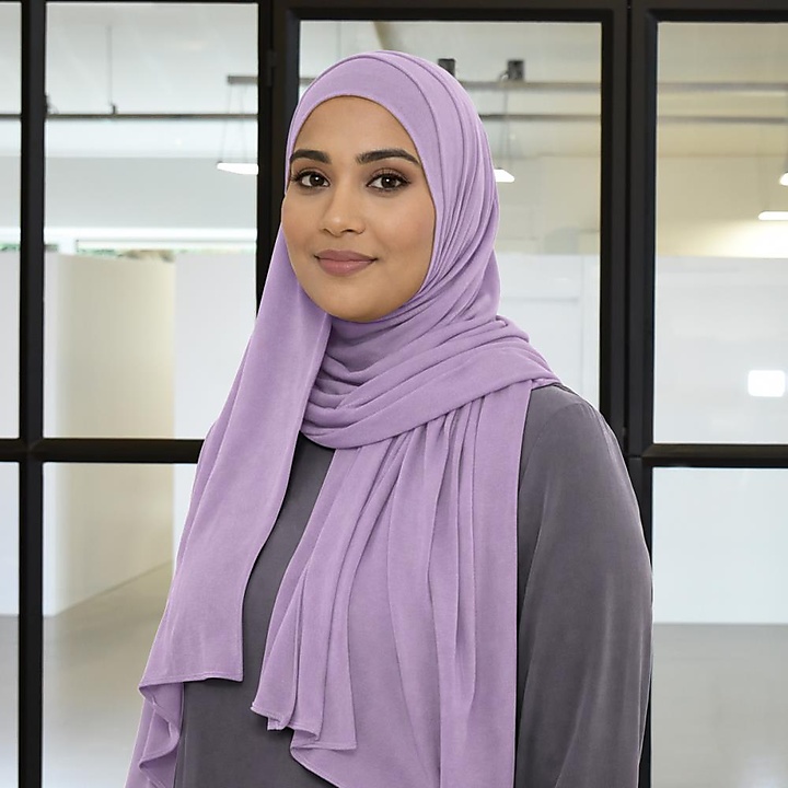 hoofddoek polyester jersey uni lila