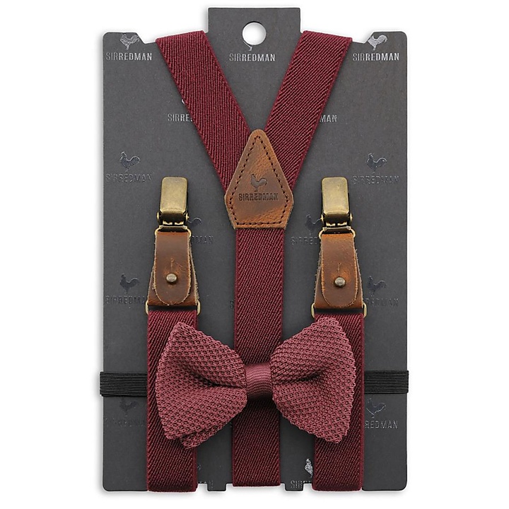 kids bretels combi pack Mr Buck Burgundy