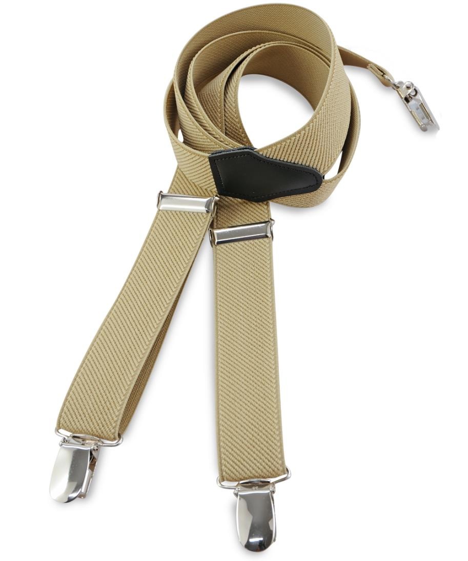 Kinderbretels uni beige - 1