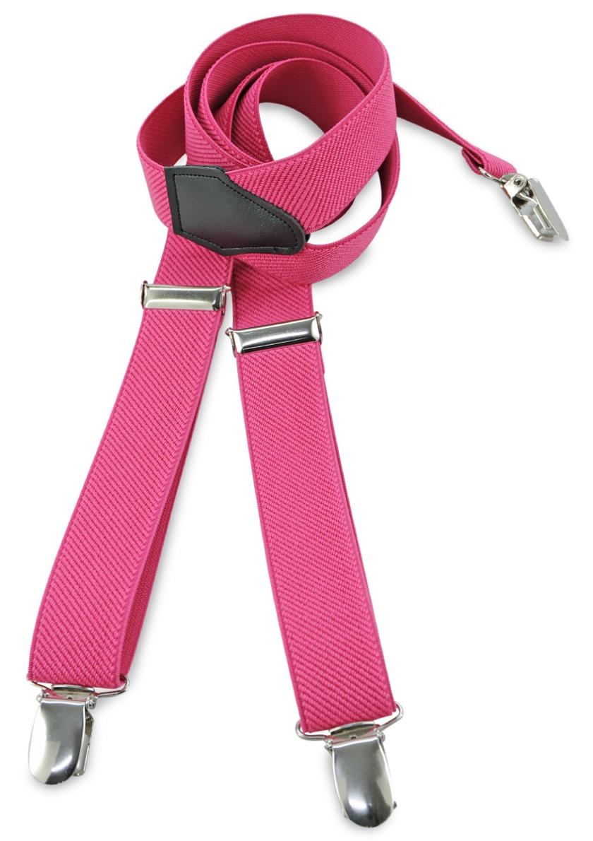 Kinderbretels uni magenta - 1