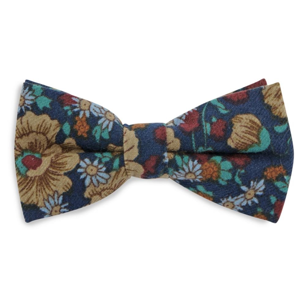 kinderstrik Vintage Flower blauw - 2