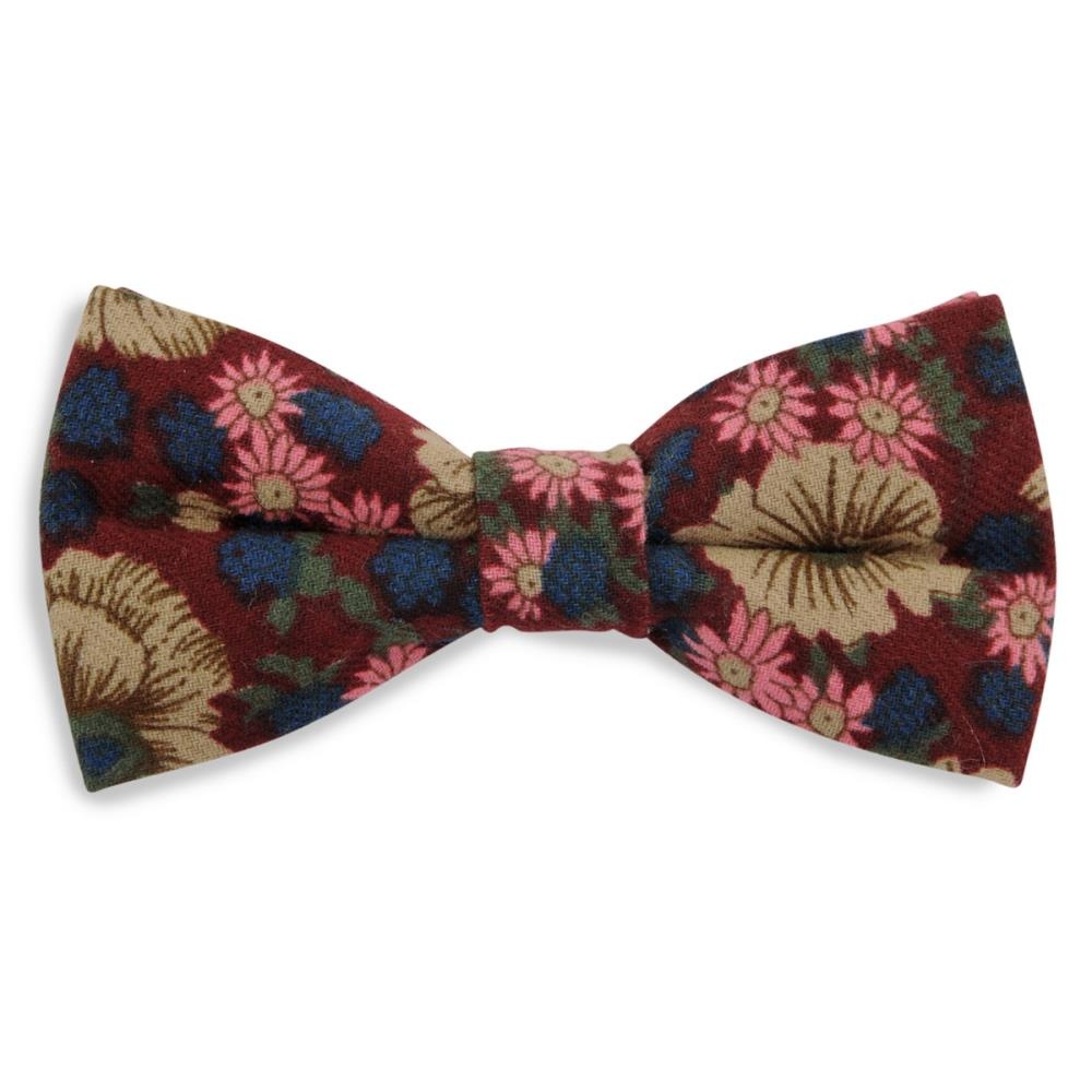 kinderstrik Vintage Flower bordeaux - 2