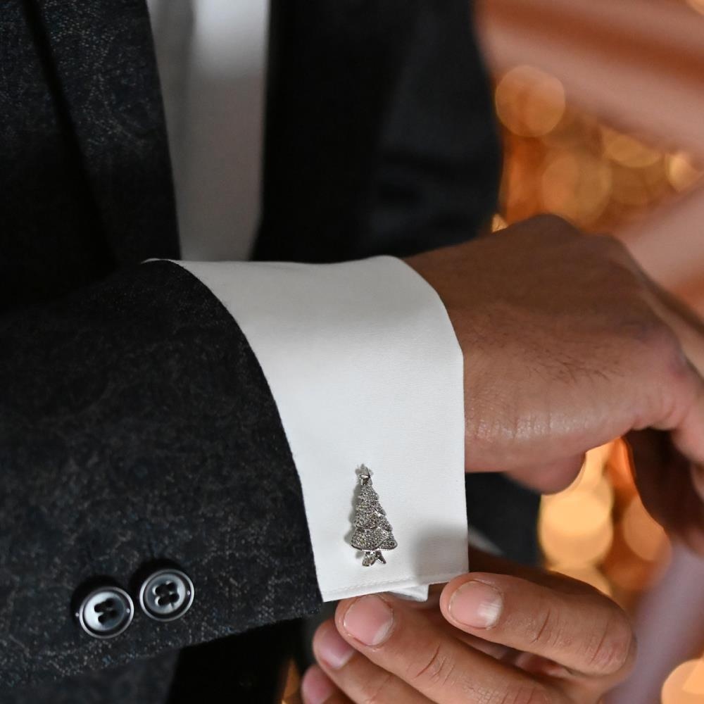 Manchetknopen Kerstboom - 2