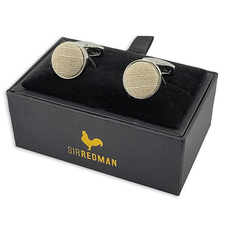 manchetknopen Linen Love Beige