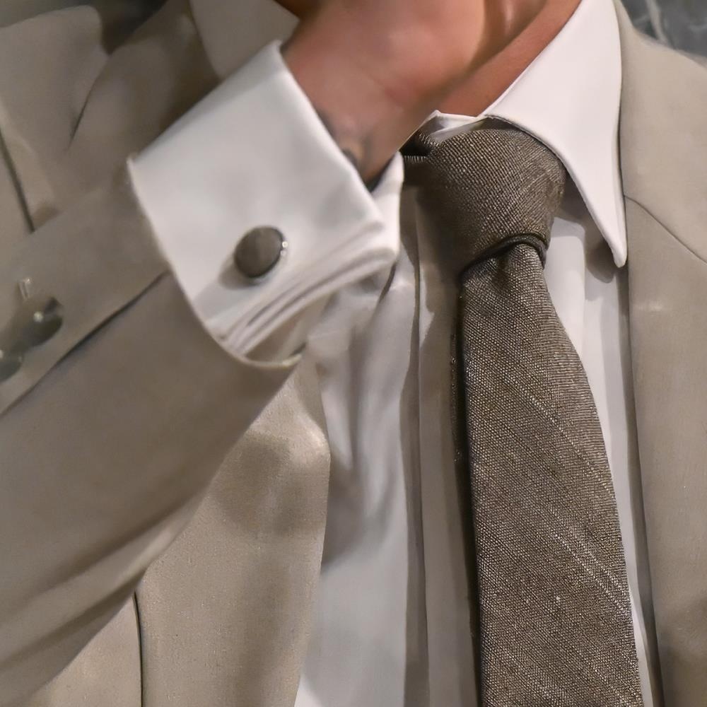 manchetknopen Linen Love Brown - 2