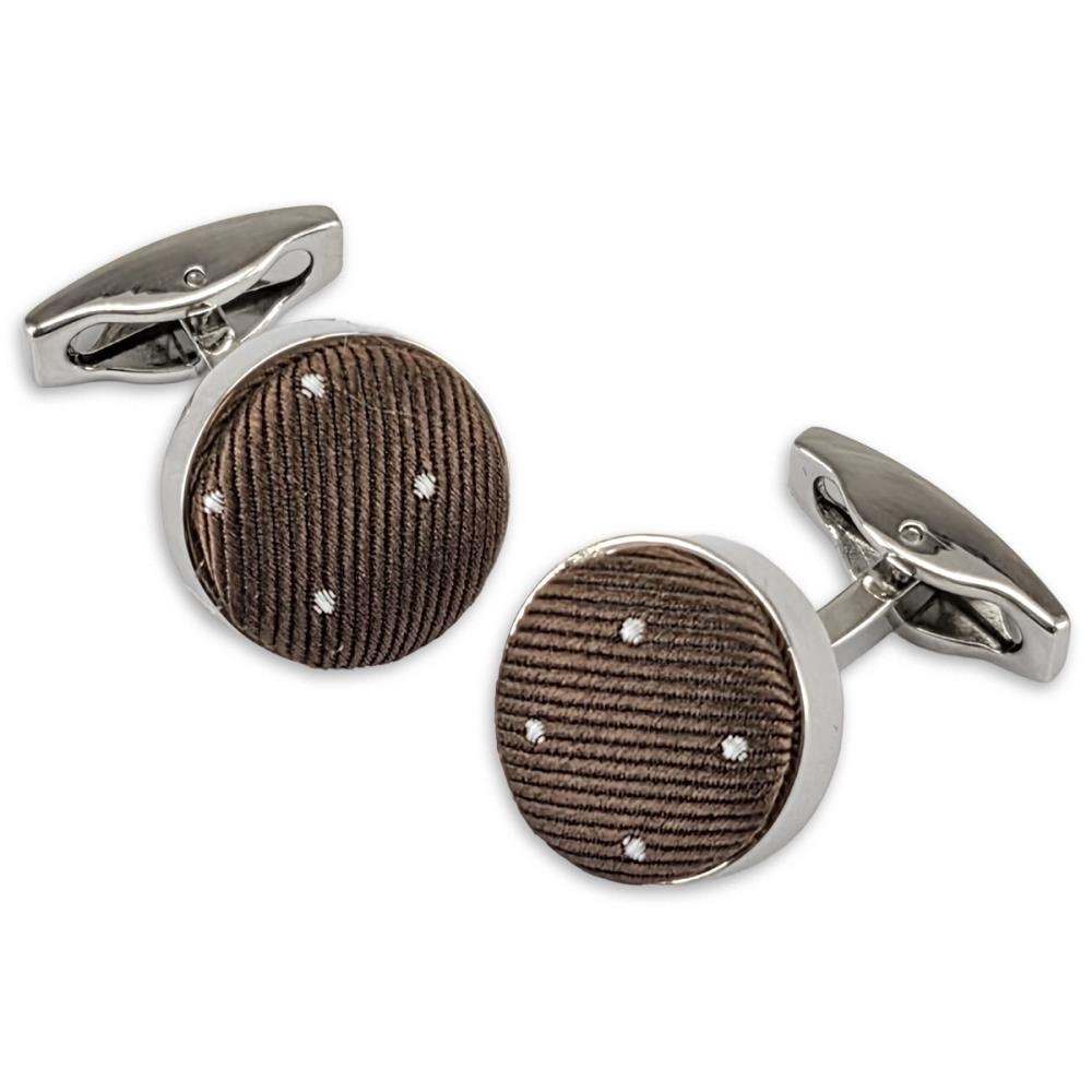 manchetknopen Mayfair Dots Brown - 1