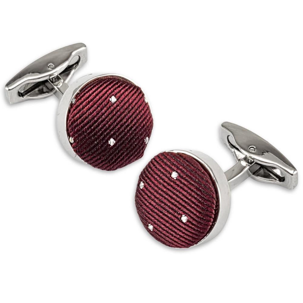manchetknopen Mayfair Dots Burgundy - 1
