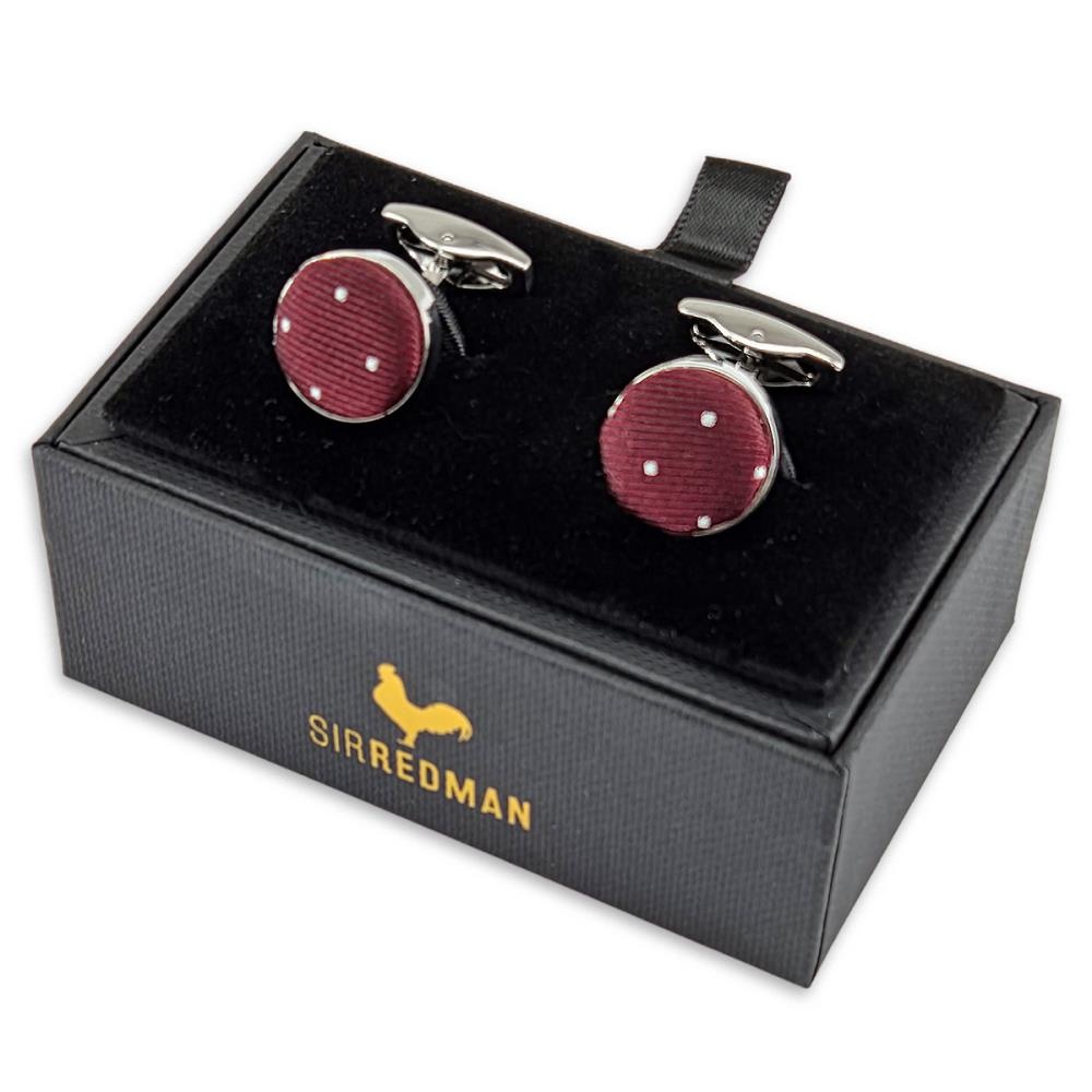 manchetknopen Mayfair Dots Burgundy - 2