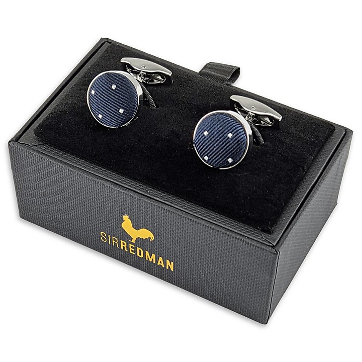 manchetknopen Mayfair Dots Navy