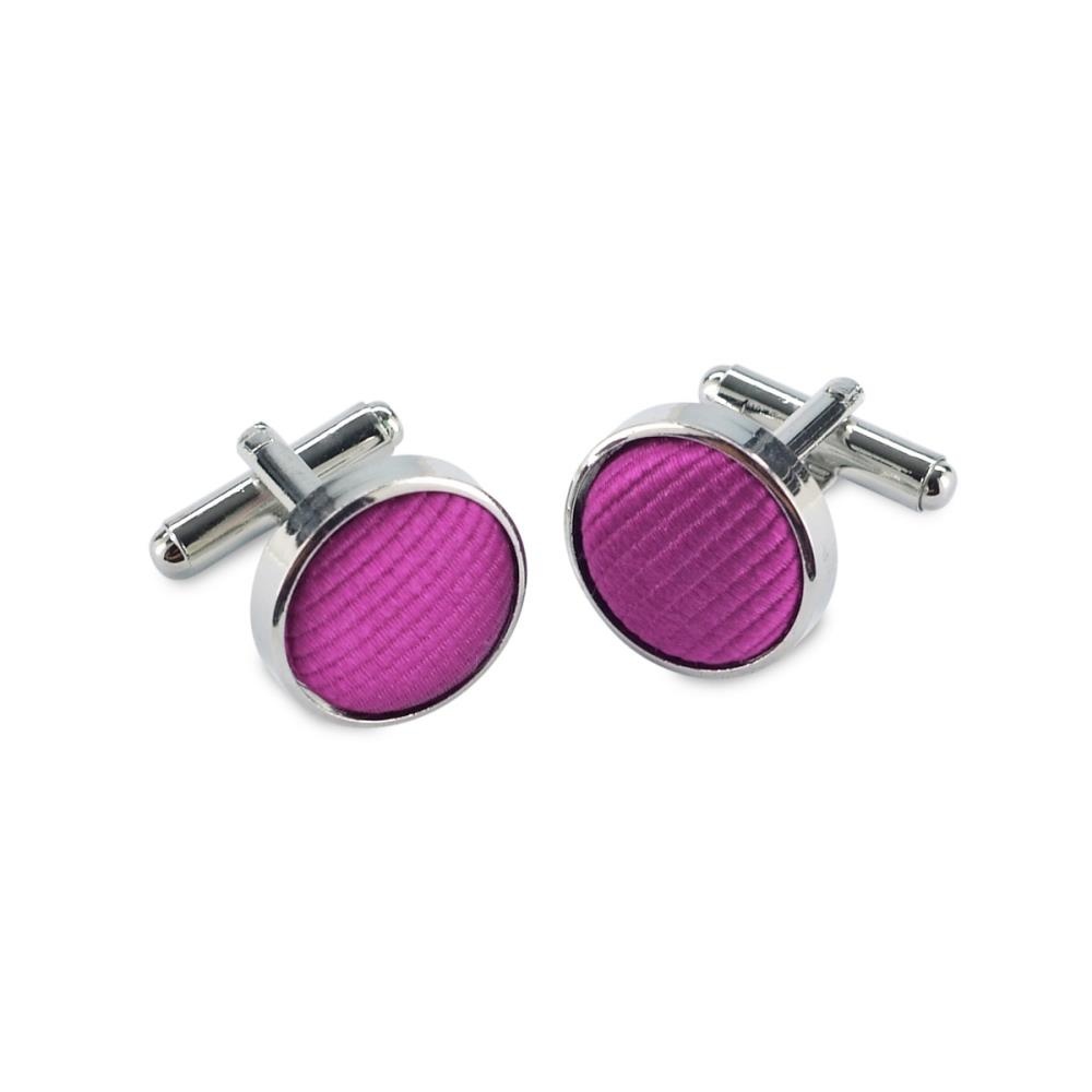 manchetknopen zijde fuchsia - 1