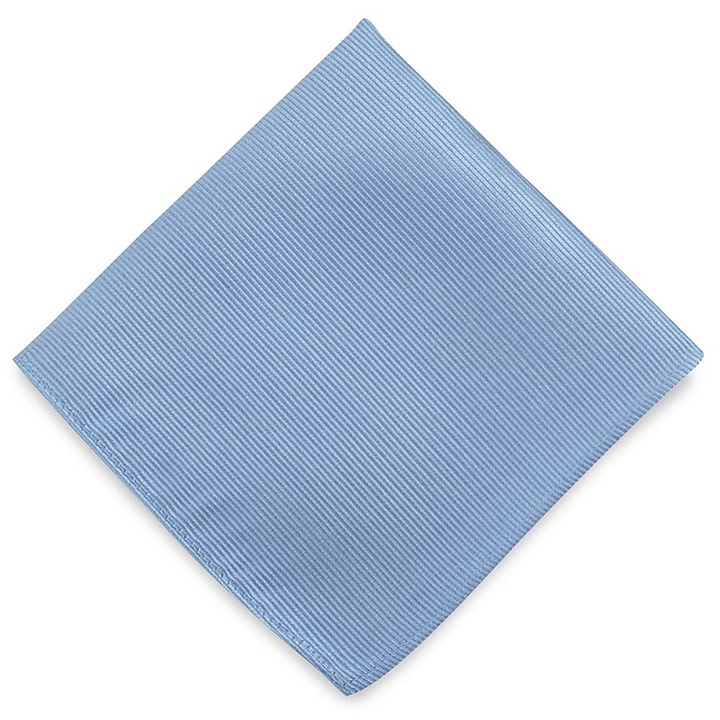 pochet zijde lichtblauw repp