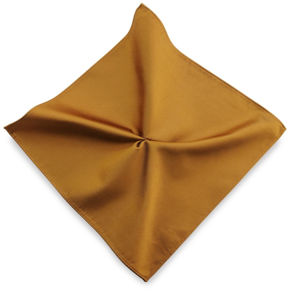 pochet zijde repp cognac - 1