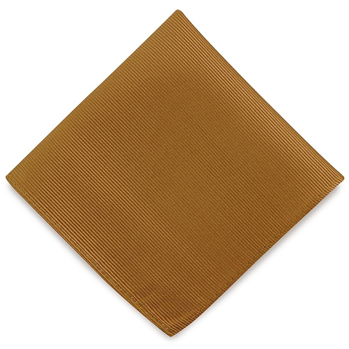pochet zijde repp cognac