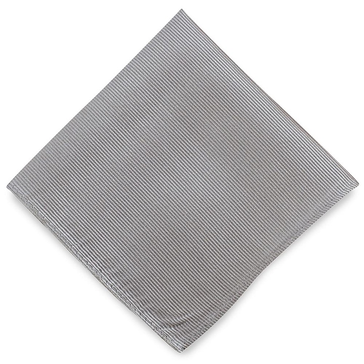 pochet zijde repp grijs