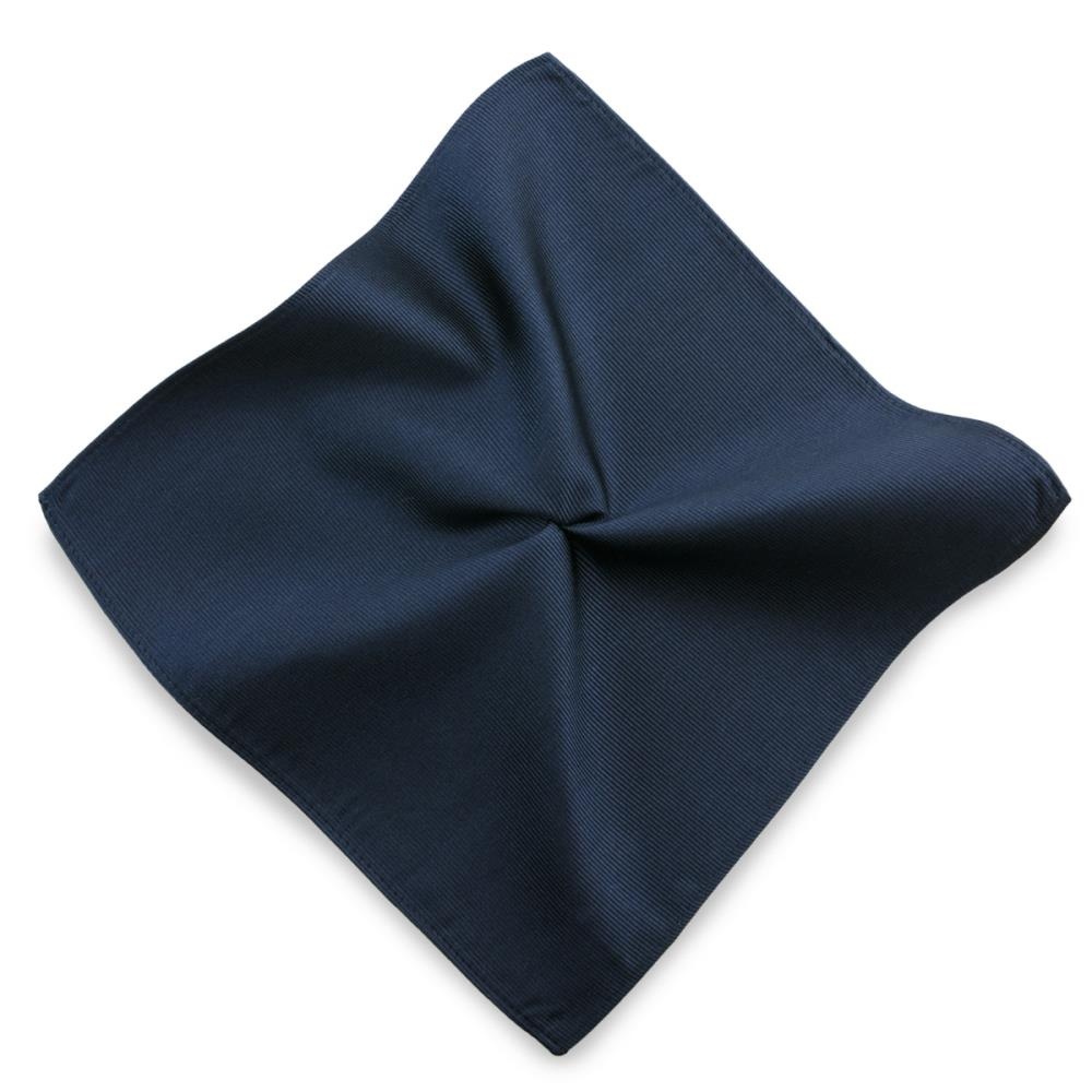 pochet zijde repp marineblauw - 1