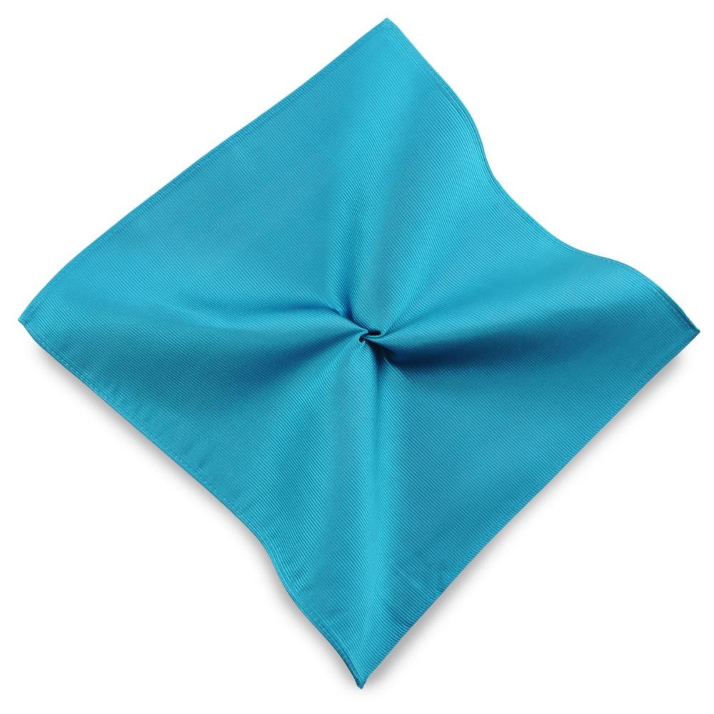 pochet zijde repp turquoise - 1
