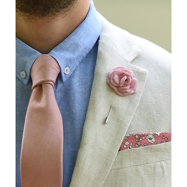 Revers pin Linnen Look mauve
