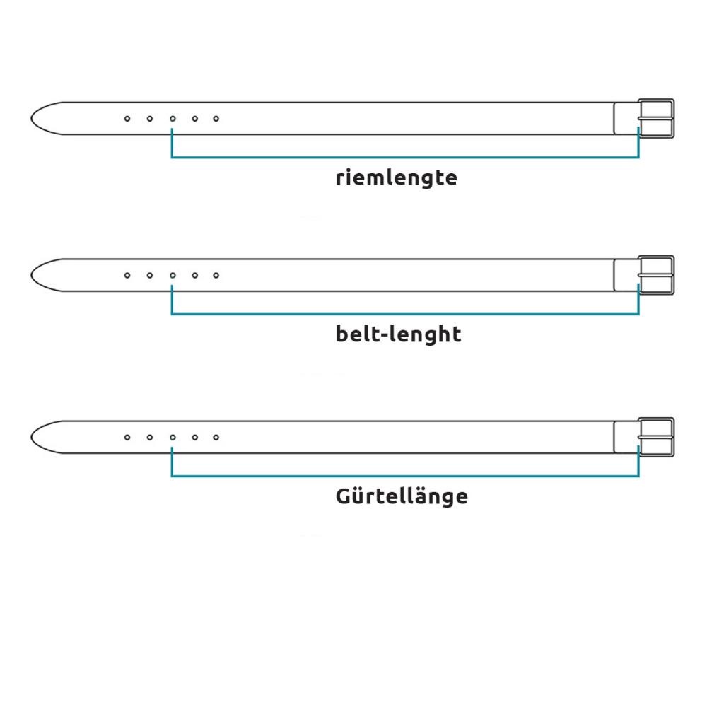 rundlederen riem 3 cm zwart - 2