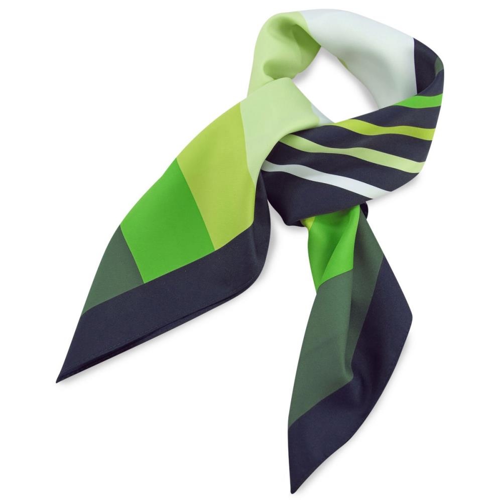 sjaal groen gestreept vierkant - 1