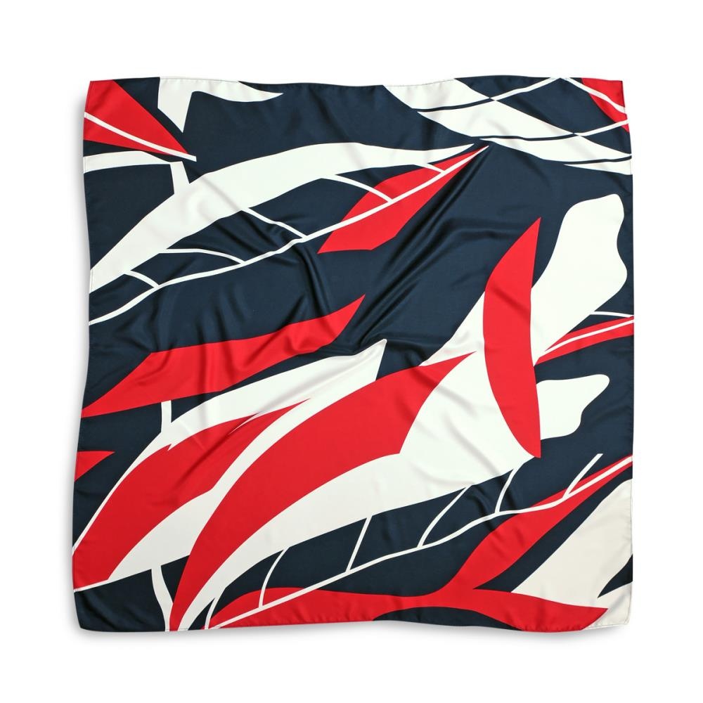 sjaal patroon navy rood vierkant - 2
