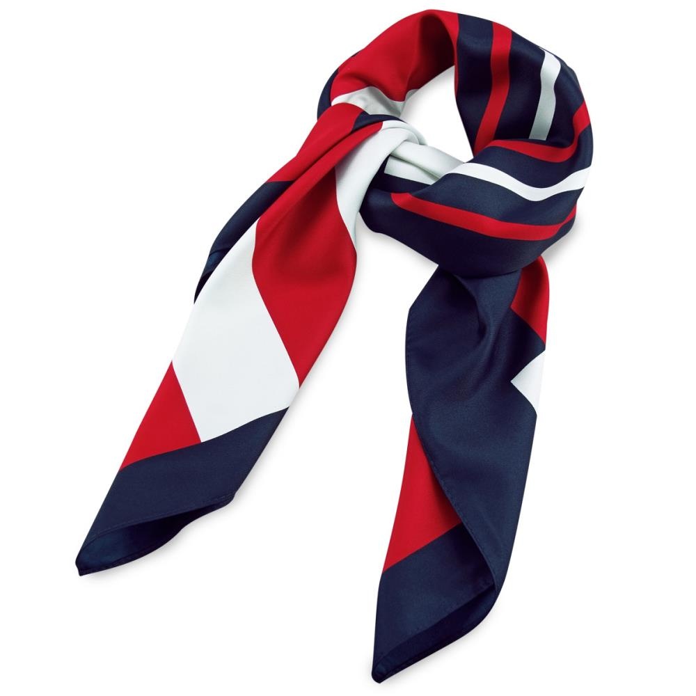 sjaal rood / wit / blauw vierkant - 1