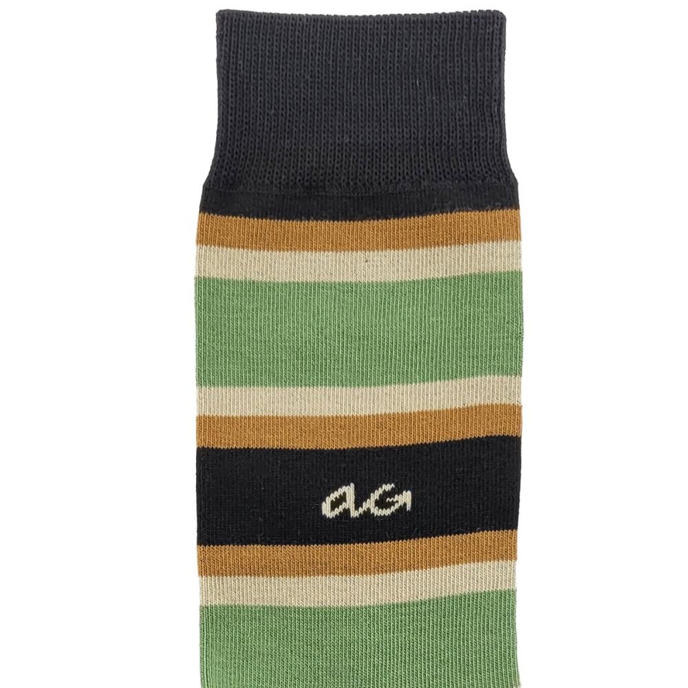 socks Big Stripes light army - 3