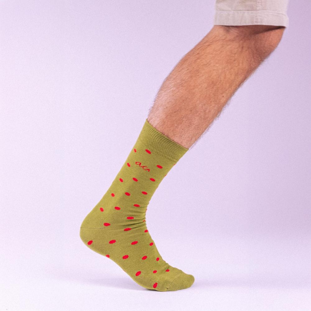 socks Classic Dots Khaki - 2
