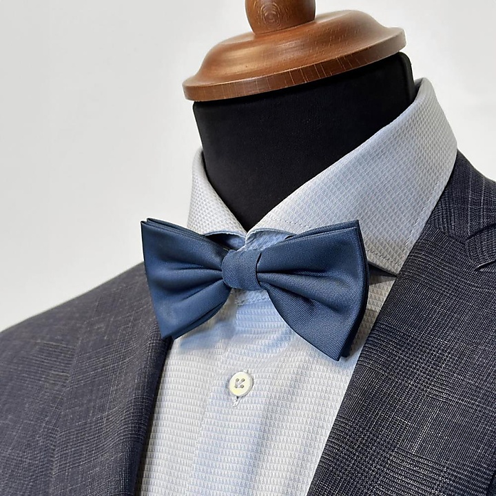 strik denim blauw