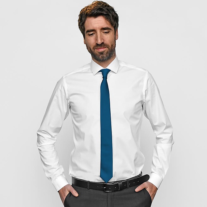stropdas antiekblauw smal