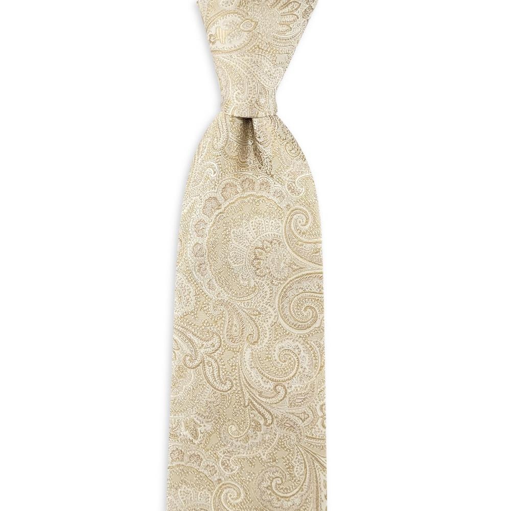 stropdas Eternal Paisley Beige - 1