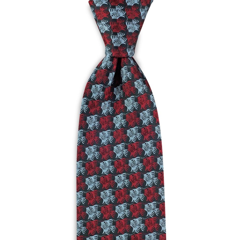 stropdas Fish Birds red - 1