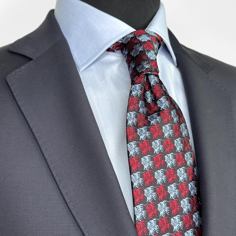 stropdas Fish Birds red - 2