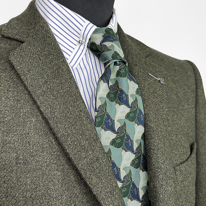 stropdas Fish green