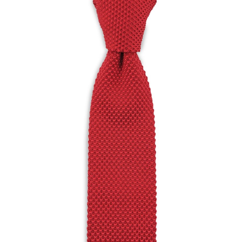stropdas gebreid fel rood - 1